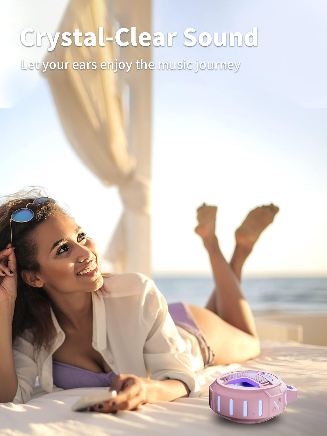 Altavoz Bluetooth Flotante Impermeable IP67 - 24H De Batería, Para Ducha, Piscina Y Playa