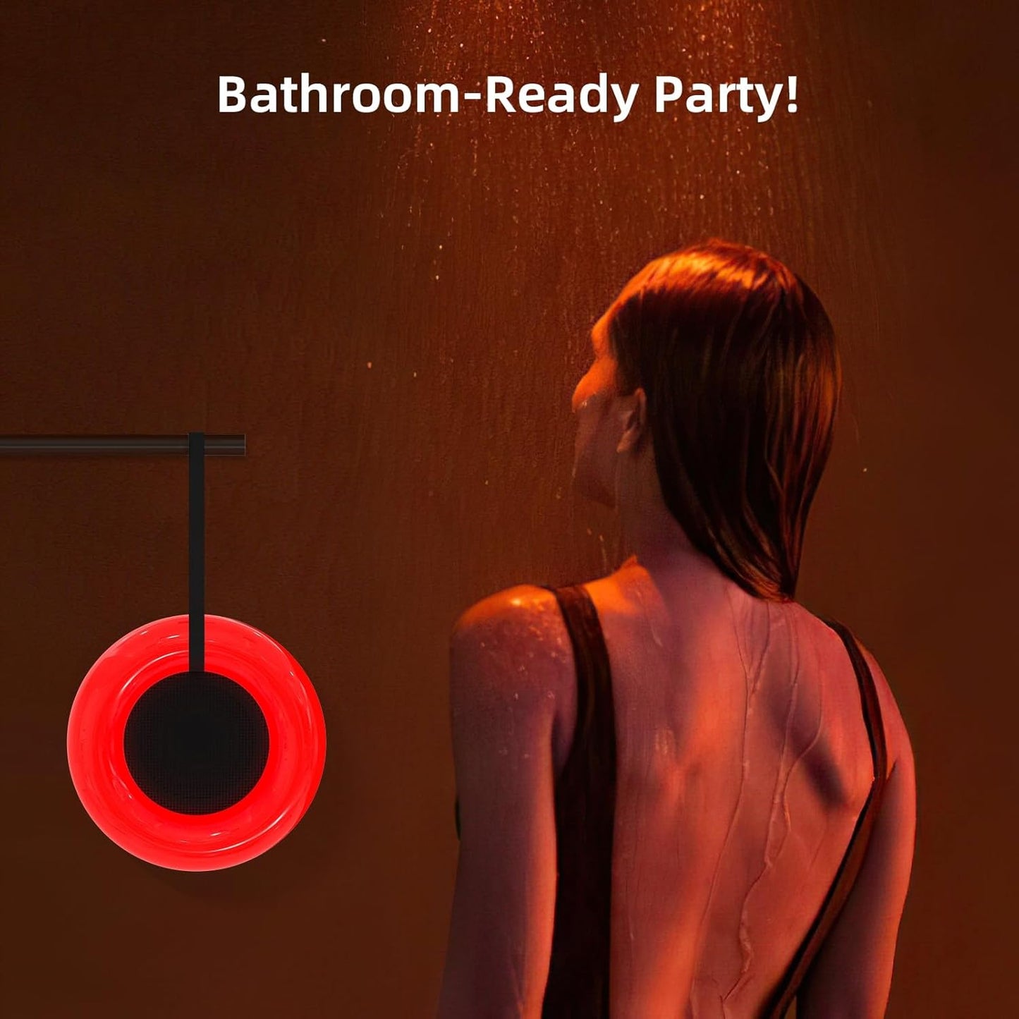 Altavoz Bluetooth Impermeable IPX7 Para Ducha Con Luz LED Flotante - Portátil Y Recargable, Ideal Para Baño Y Playa