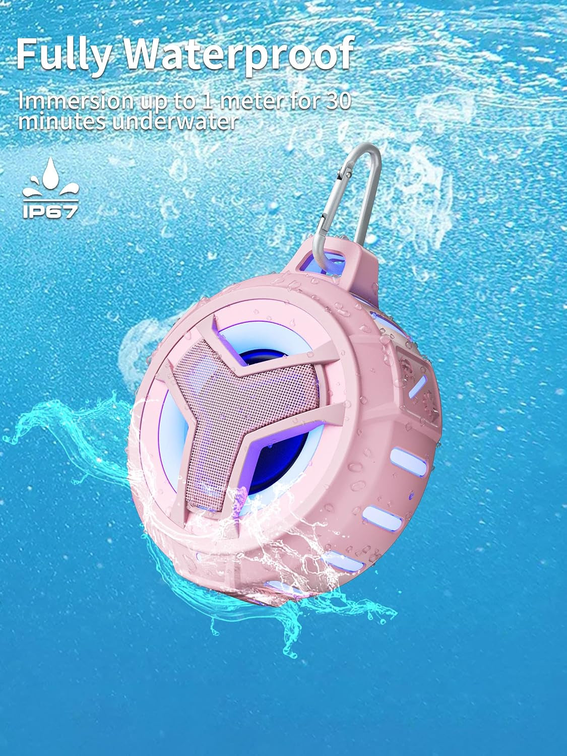 Altavoz Bluetooth  Flotante Impermeable IP67 - 24H De Batería, Para Ducha, Piscina Y Playa