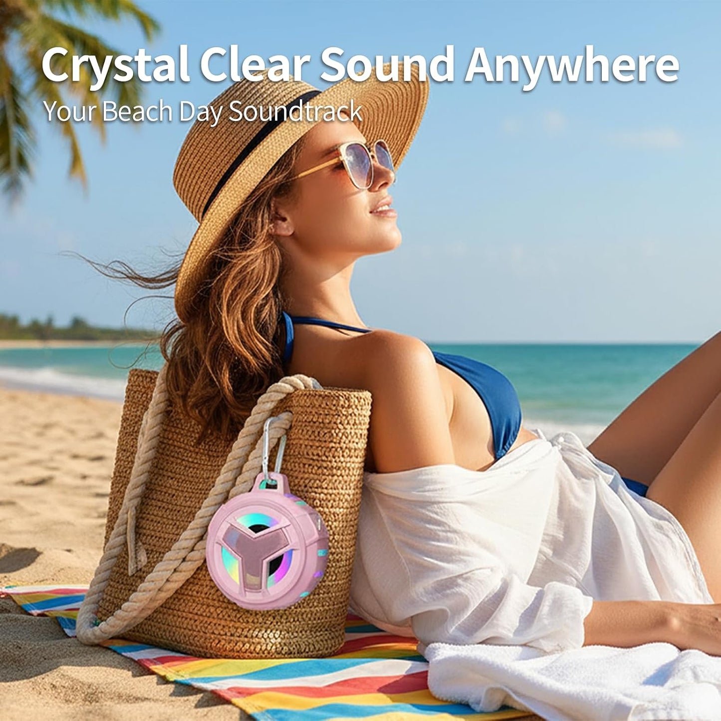 Altavoz Bluetooth  Flotante Impermeable IP67 - 24H De Batería, Para Ducha, Piscina Y Playa