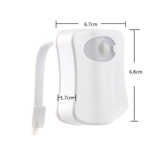 Luz Nocturna LED Con Sensor De Movimiento Para Baño - 8 Colores, Recargable, Ideal Para El Inodoro