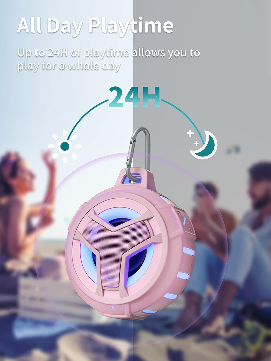 Altavoz Bluetooth  Flotante Impermeable IP67 - 24H De Batería, Para Ducha, Piscina Y Playa