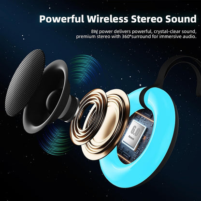 Altavoz Bluetooth Impermeable IPX7 Para Ducha Con Luz LED Flotante - Portátil Y Recargable, Ideal Para Baño Y Playa
