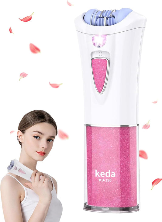 Depiladora Facial Mini Portátil Con Luz LED - Recargable, Para Rostro, Piernas Y Axilas