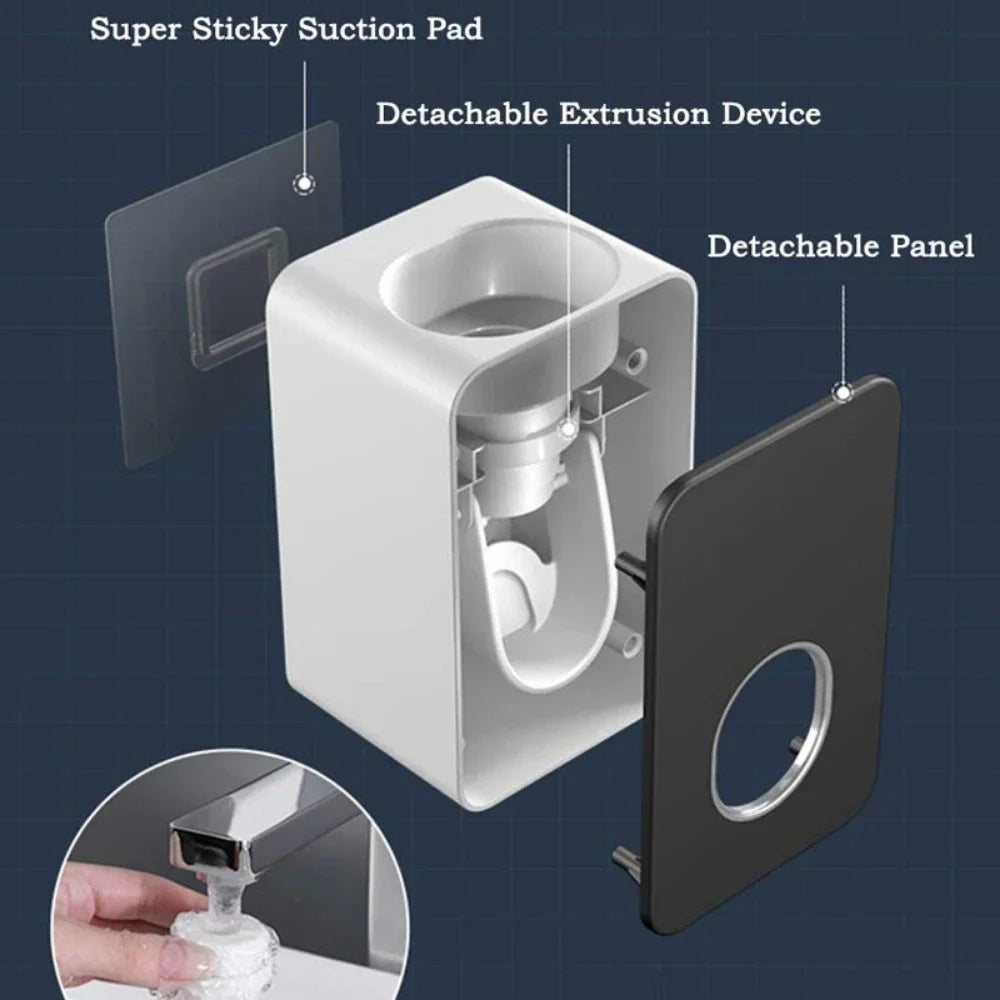 Dispensador Automático De Pasta De Dientes De Pared - Sistema Sin Contacto Para El Baño, Fácil Instalación