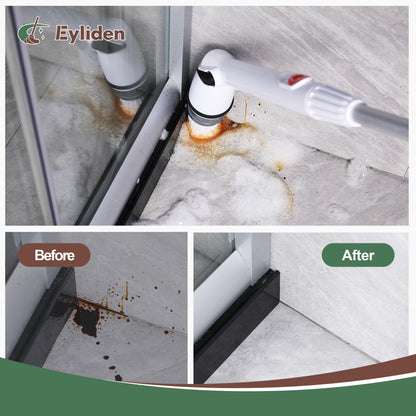 Estropajo Eléctrico Giratorio Recargable Para Ducha Y Bañera - Cepillo De Limpieza Inalámbrico Con Cabezales Intercambiables