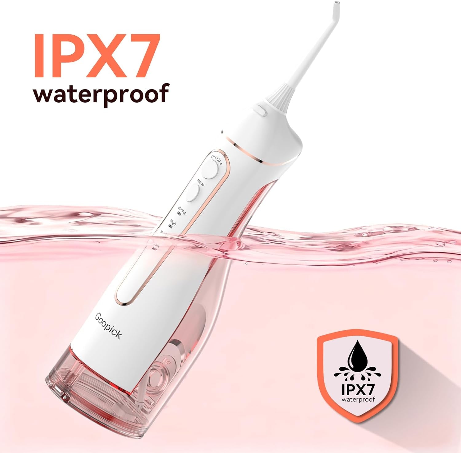 Irrigador Bucal Eléctrico Portátil Inalámbrico - Limpieza Dental Con Agua a Presión, Resistente Al Agua IPX7, Ideal Para Casa Y Viaje