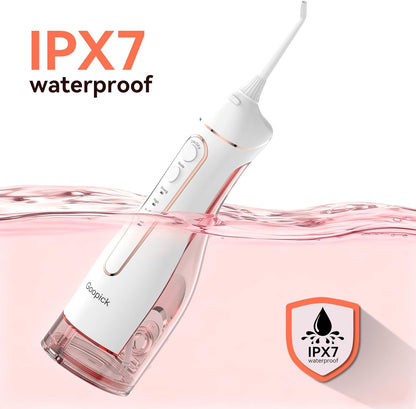 Irrigador Bucal Eléctrico Portátil Inalámbrico - Limpieza Dental Con Agua a Presión, Resistente Al Agua IPX7, Ideal Para Casa Y Viaje