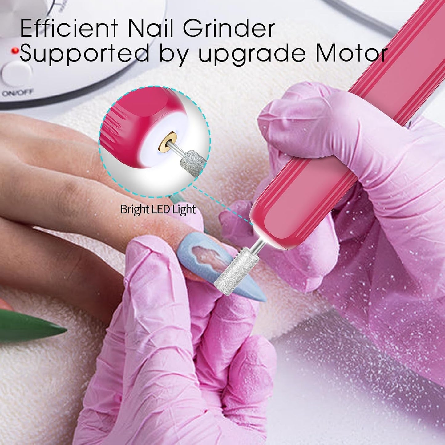 Kit De Manicura Y Pedicura Eléctrico Profesional - Lima De Uñas Inalámbrica Recargable, 3 Velocidades