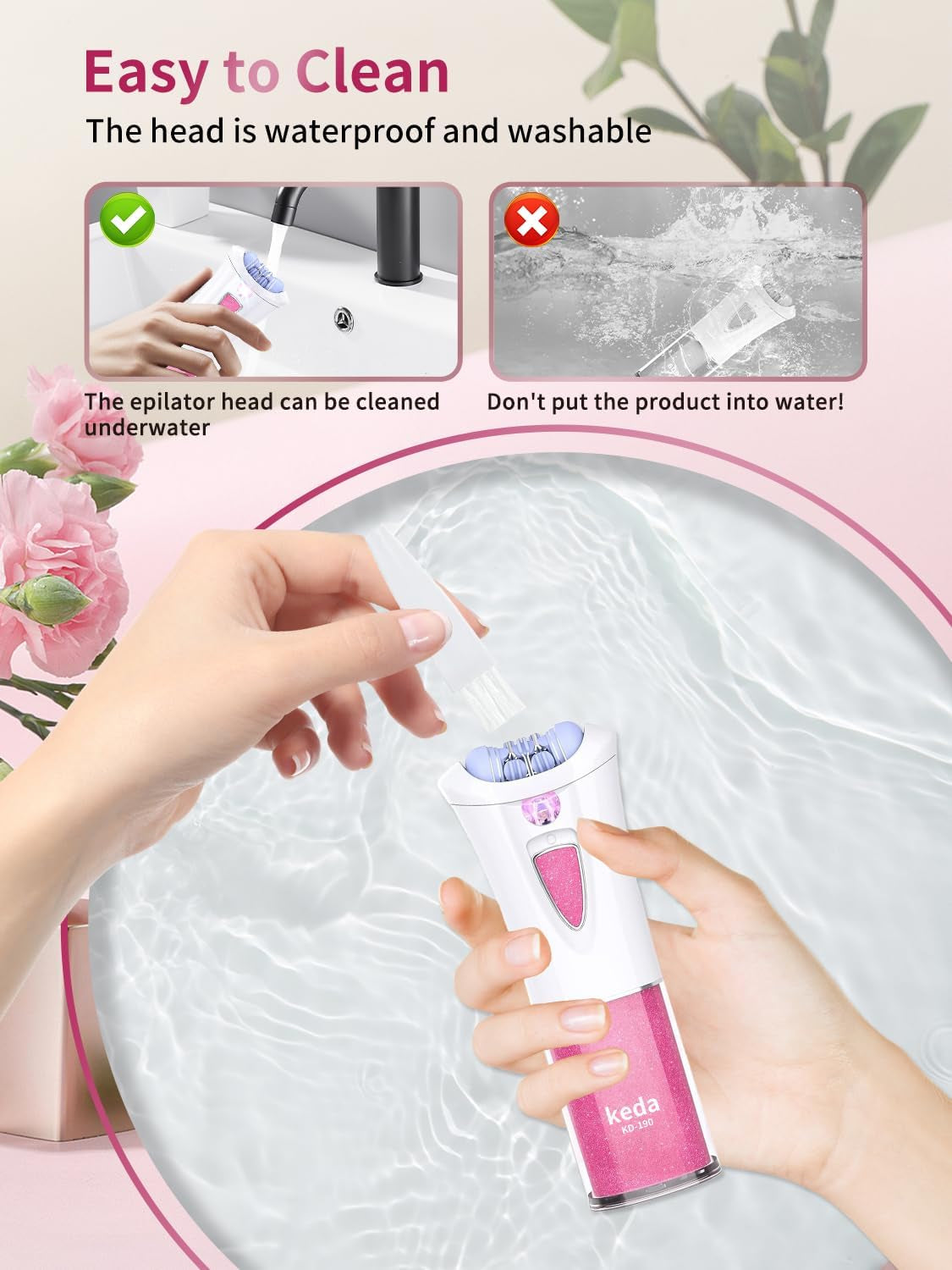 Depiladora Facial Mini Portátil Con Luz LED - Recargable, Para Rostro, Piernas Y Axilas