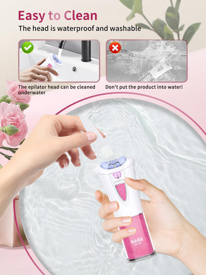 Depiladora Facial Mini Portátil Con Luz LED - Recargable, Para Rostro, Piernas Y Axilas
