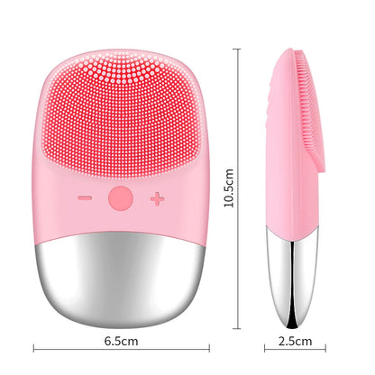 Cepillo Limpiador Facial Eléctrico De Silicona Sónico - Limpieza Profunda E Hidratación, Resistente Al Agua, Recargable